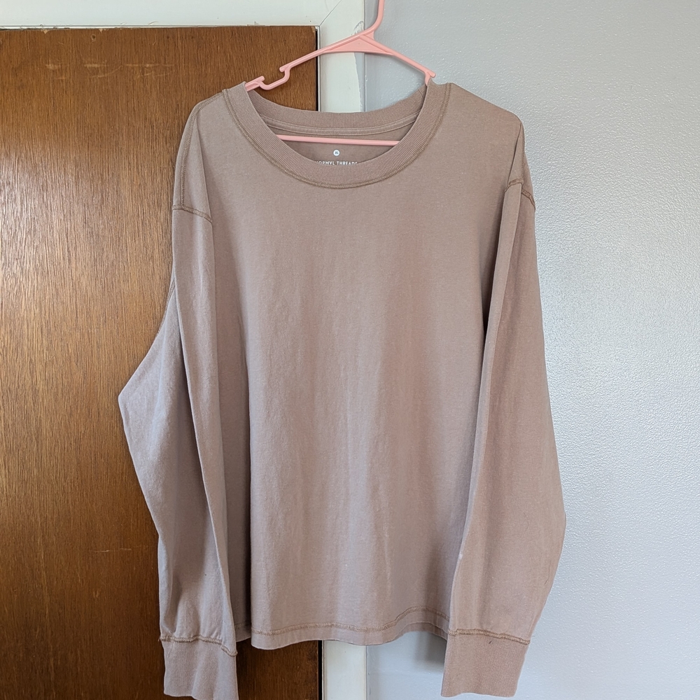 The Normal Brand Long Sleeve Tee in Dusty Taupe